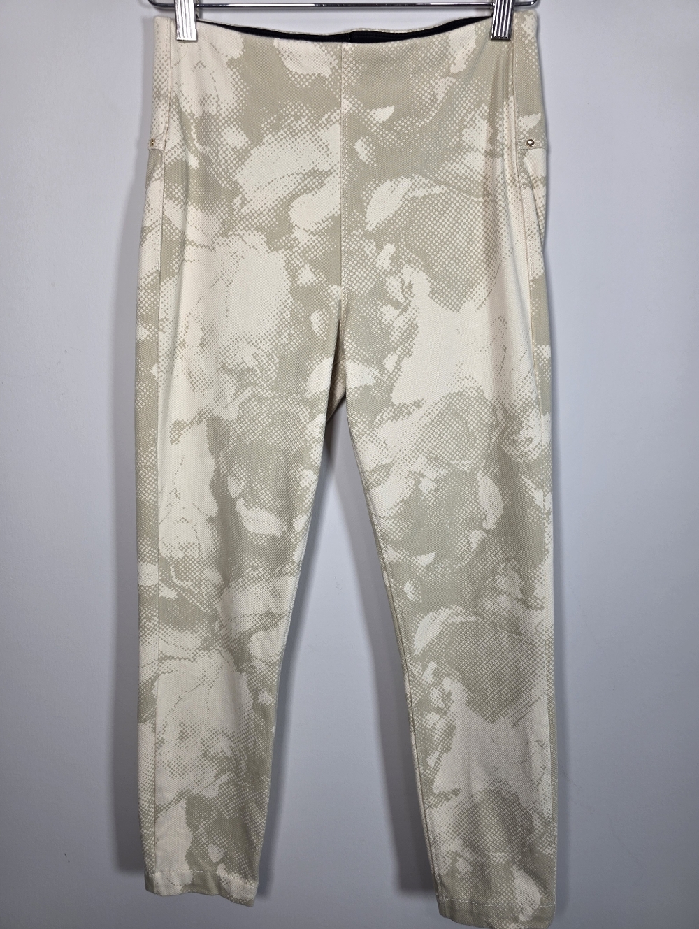 Lysse NY Pull On Leggings Beige‎ Abstract Print High Rise Stretch Pants S